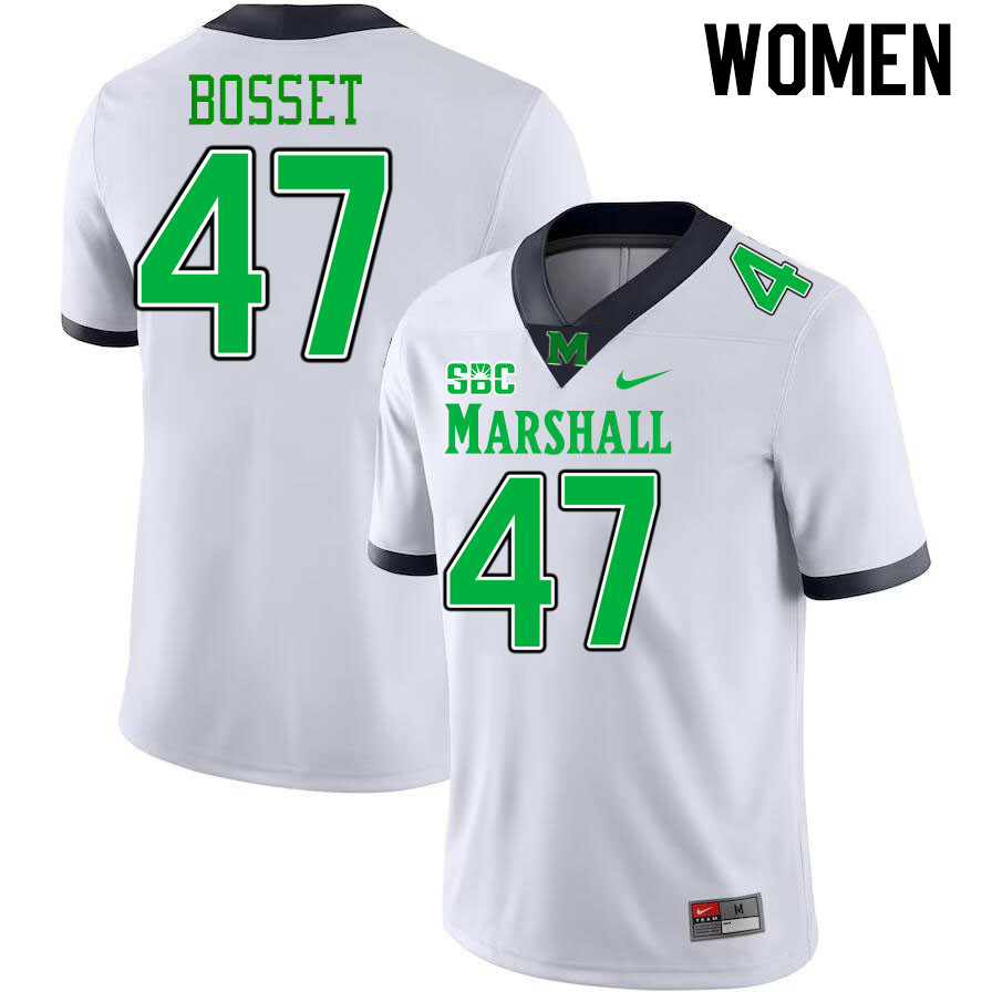 Women #47 Matthew Bosset Marshall Thundering Herd SBC Conference College Football Jerseys Stitched-W
